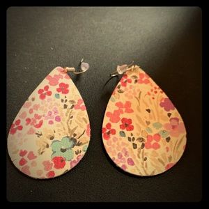 Large leather earrings